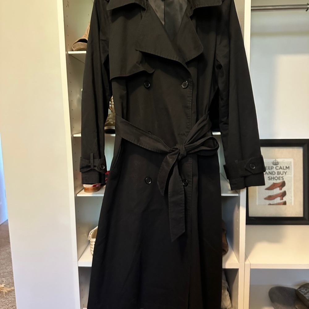 Banana Republic Black Belted Trench Coat